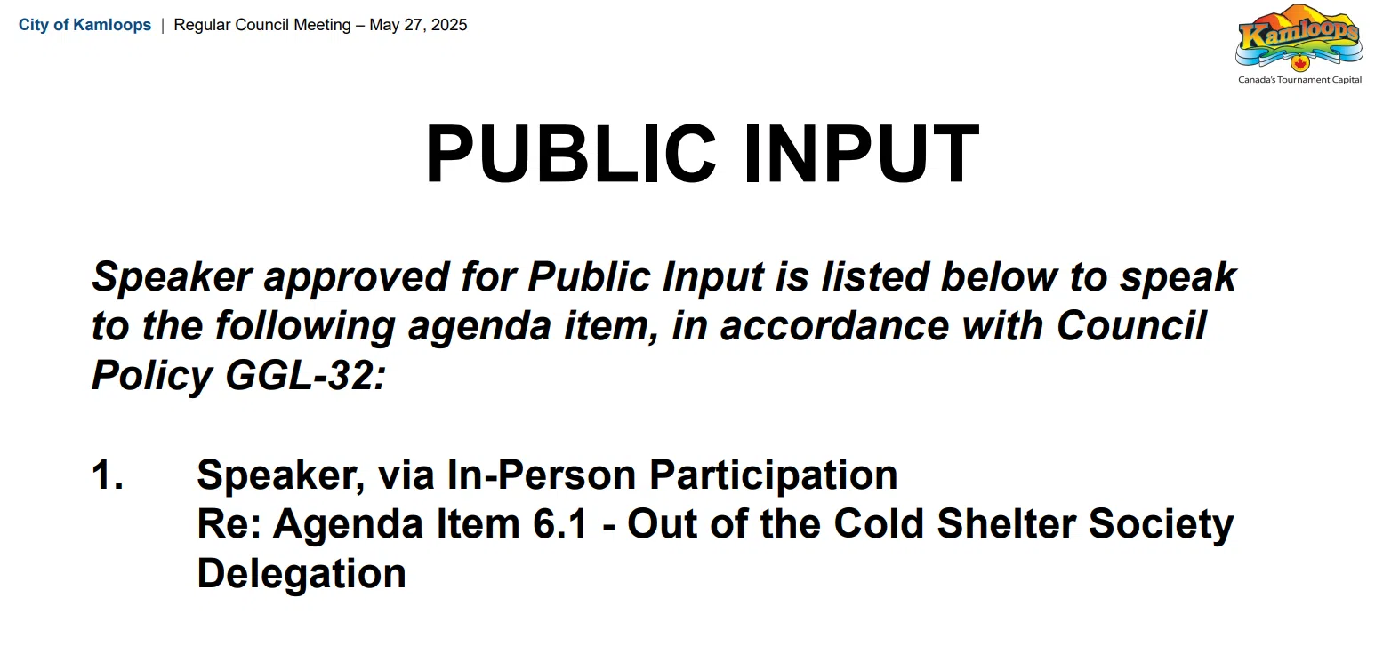 Public input at Kamloops council meetings paused until January