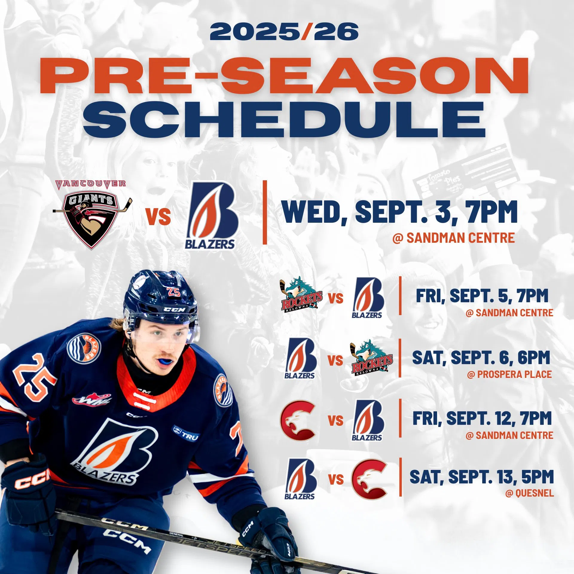 Kamloops Blazers tacking extra pre-season game back on to schedule for 2025-26