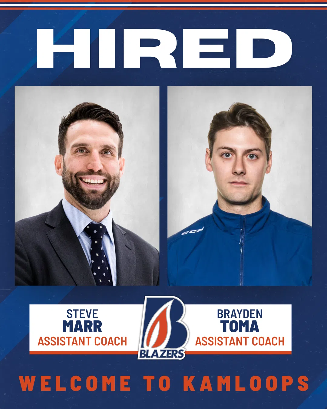 Kamloops Blazers tap younger approach behind bench in hiring new Assistant Coaches