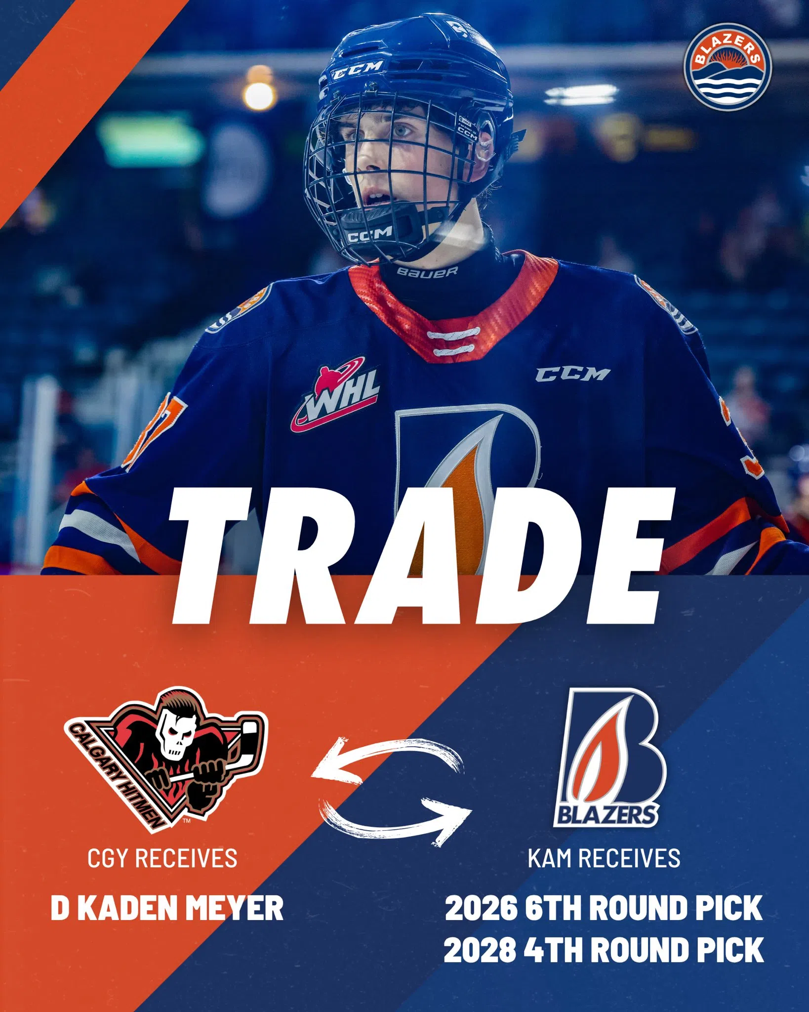Kamloops Blazers bolster Draft cupboard in deal with Calgary