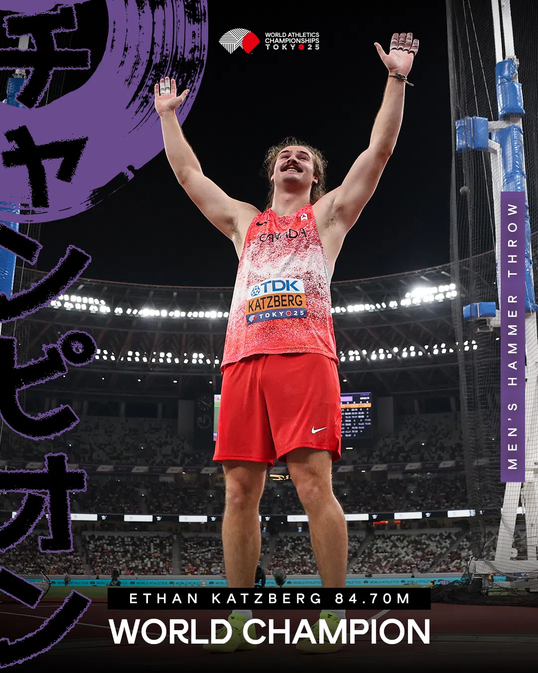 Katzberg claims back-to-back World Championship Throws gold