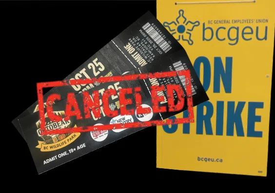 BCGEU strike forces cancellation of Wildlife Park's "Octobear Fest" as job action expands