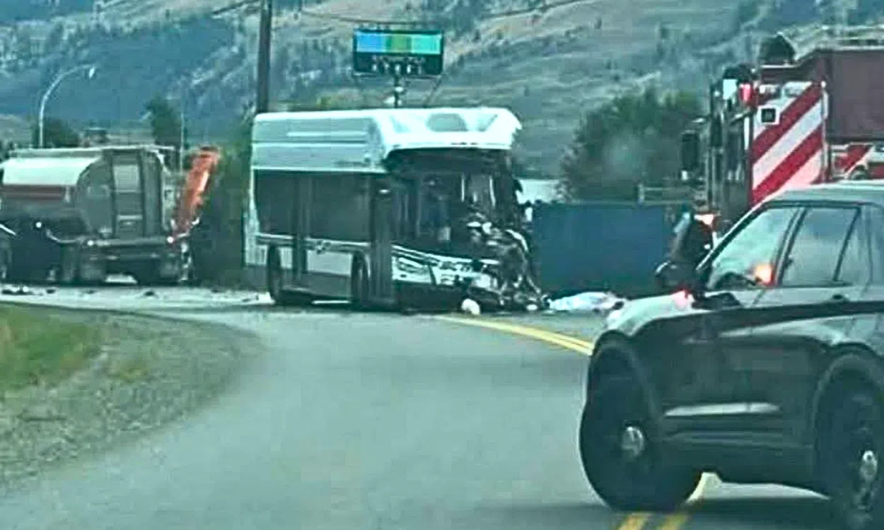 One person dead after crash involving public transit bus in north Kamloops