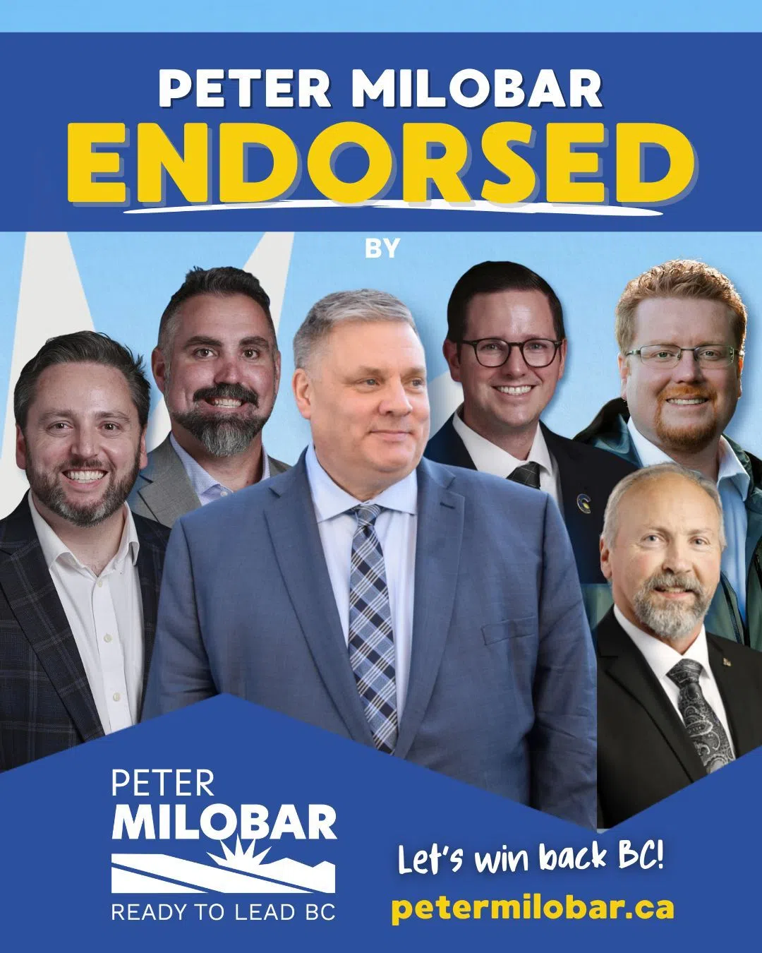 Five B.C. Conservative MLAs endorse Peter Milobar for party leader