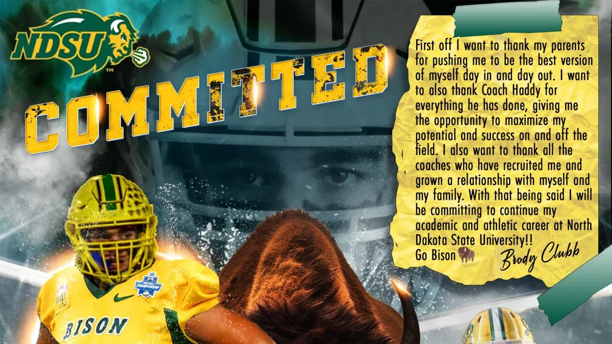 3star defensive lineman Clubb commits to NDSU, second pledge