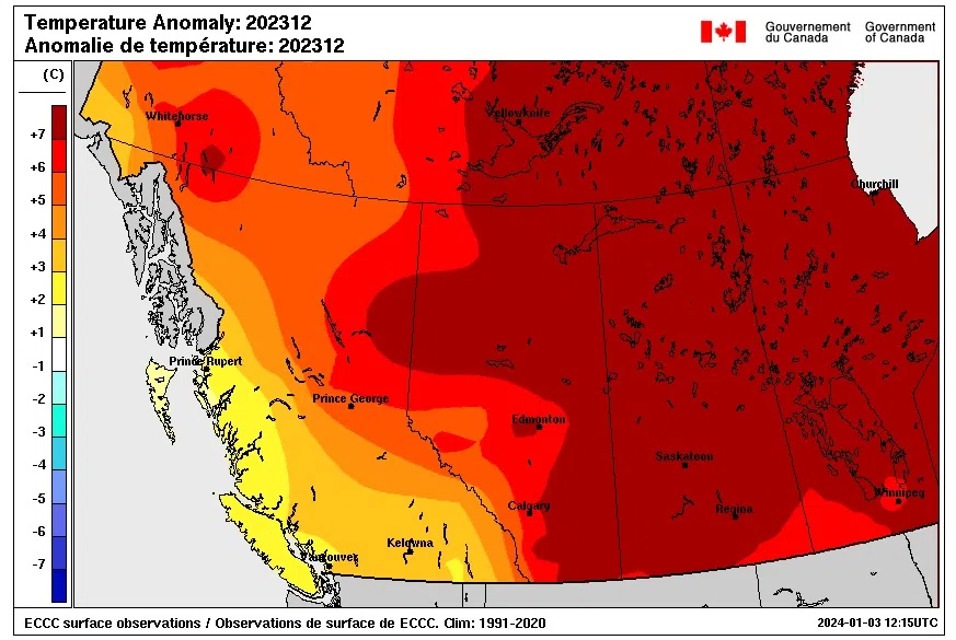 Warmest December on record for many centers in Saskatchewan | Country ...