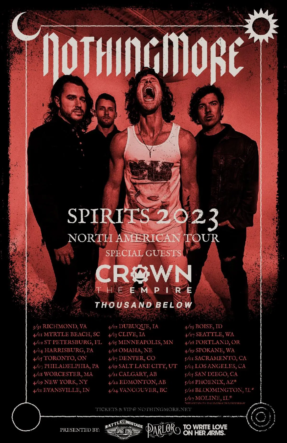 NOTHING MORE ANNOUCE NEW SPIRITS TOUR DATES