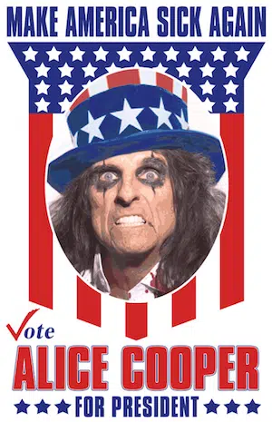 Alice Cooper Making Final "Alice For President" Campaign Appearance on Jimmy Kimmel Live! on HALLOWEEN