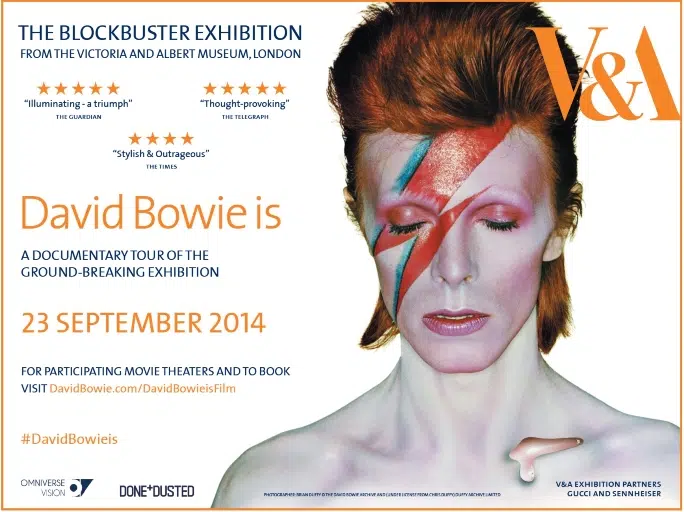 "David Bowie is" Comes To US Movie Theaters For Exclusive Screenings On Tuesday September 23, 2014