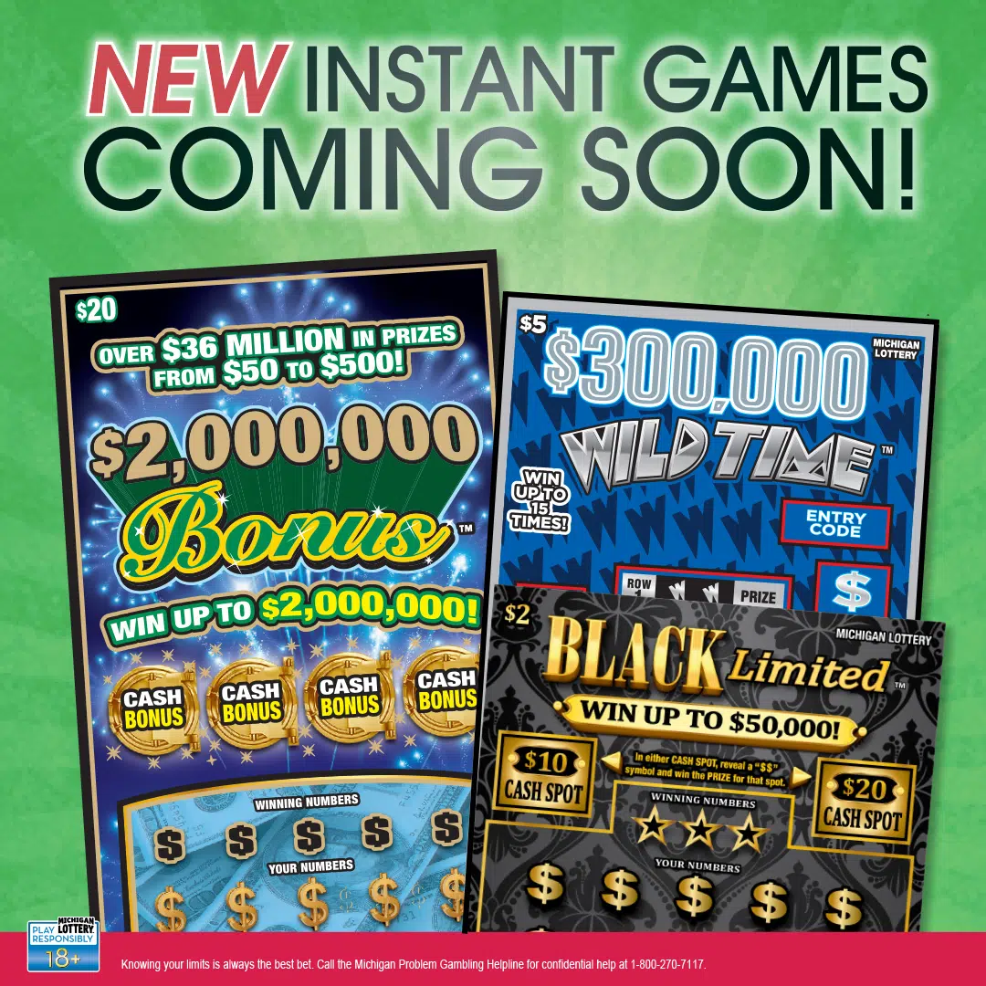 Michigan Lottery Adding Three New Instant Games | Radioresultsnetwork.com