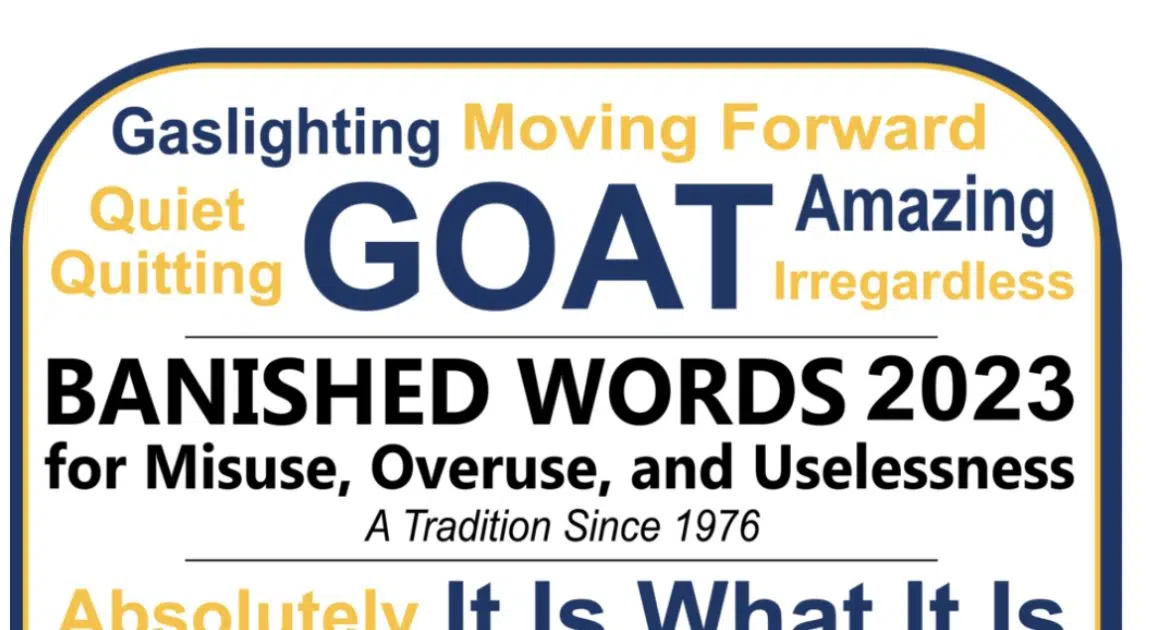 Banished Words Listed By Year 1976 - 2022