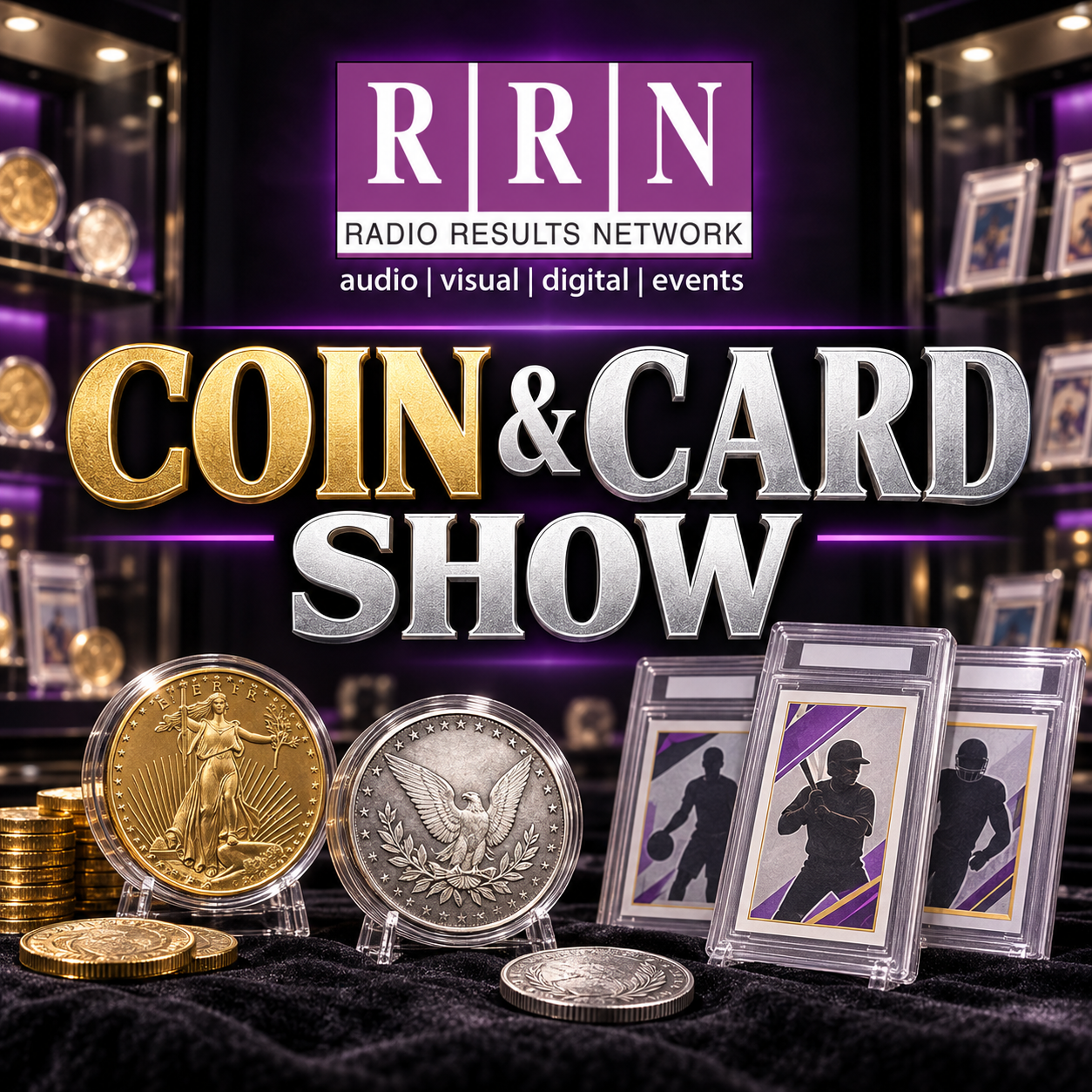 RRN Coin and Card Show logo