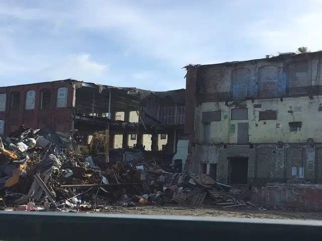 Demolition Continues On A Section Of Former Cotton Mill Building In Yarmouth