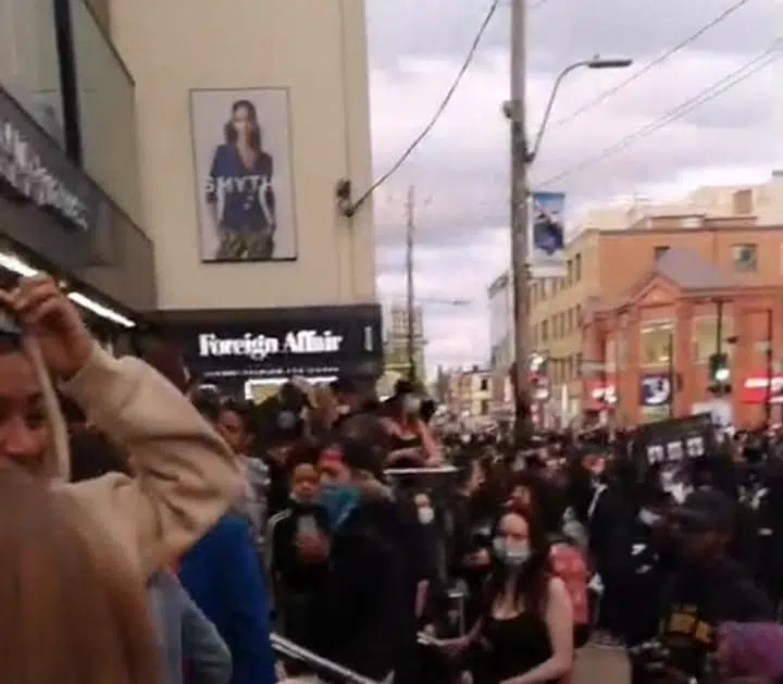 Demonstrators Take Over Halifax Street In Peaceful Event