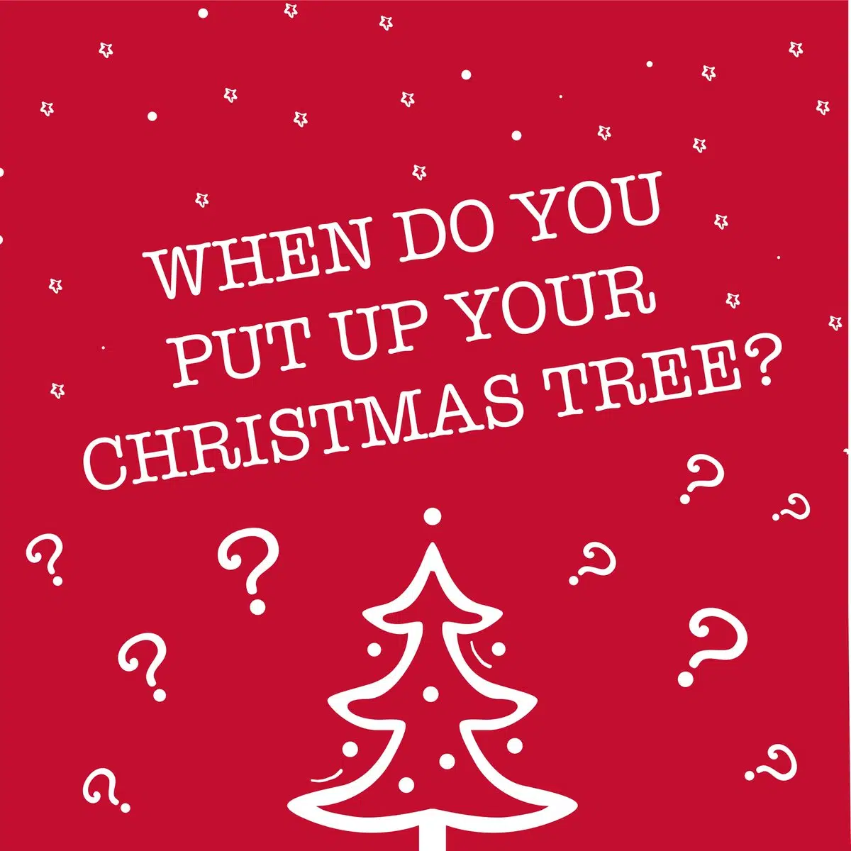 When do YOU Put your Christmas Tree Up ?