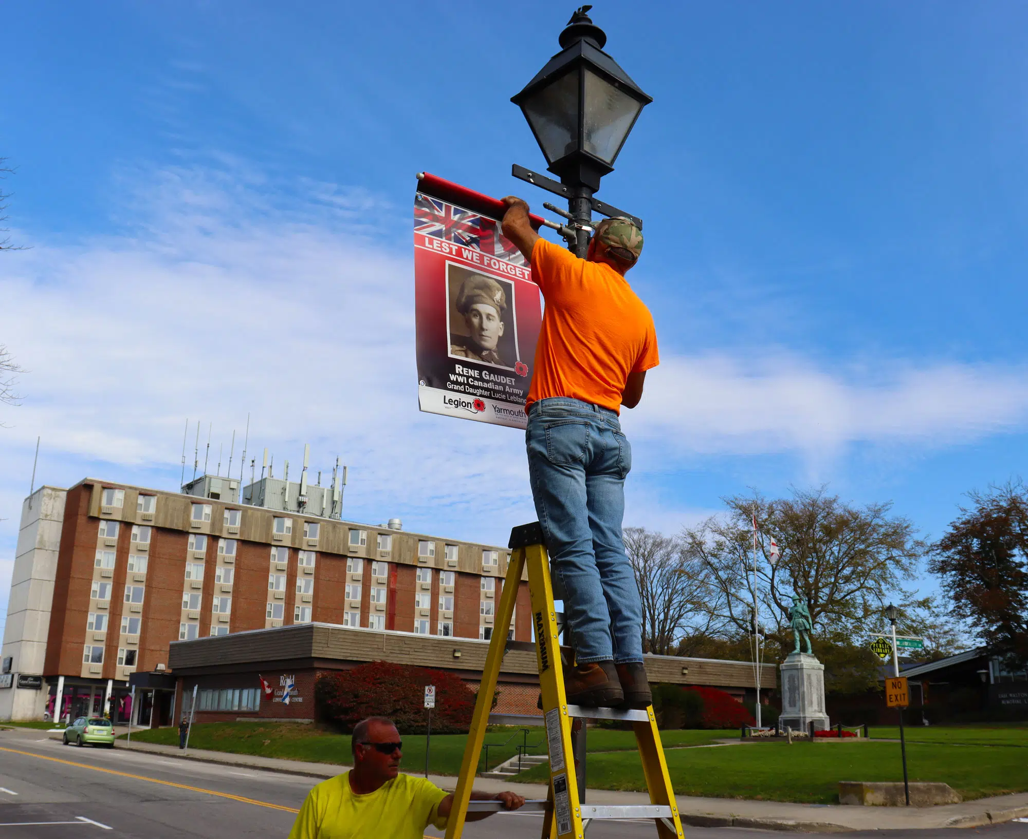 Downtown Banners Honour Yarmouth's War Veterans