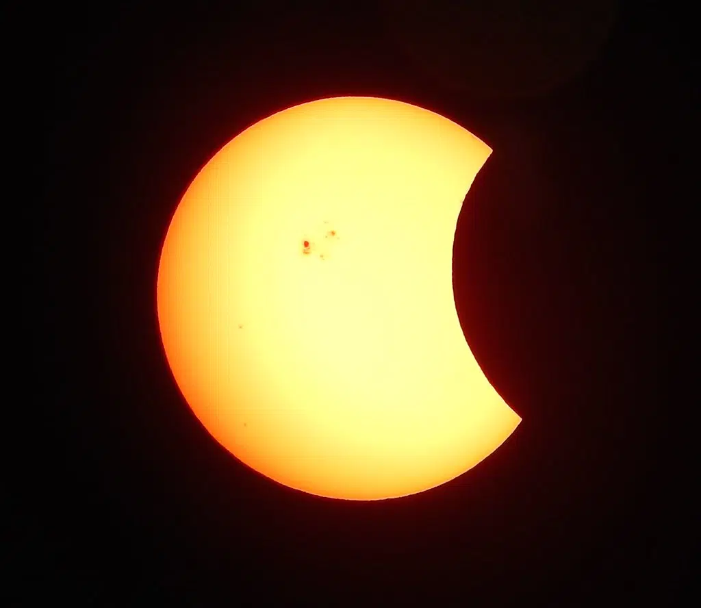 Partial solar eclipse in Nova Scotia on October 14