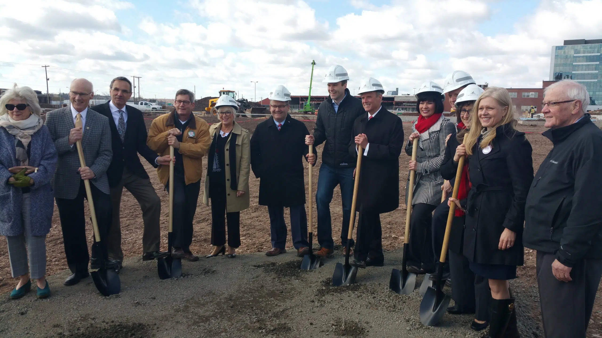 Local Politicians Attend Official Sod Turning Ceremony For Downtown Centre