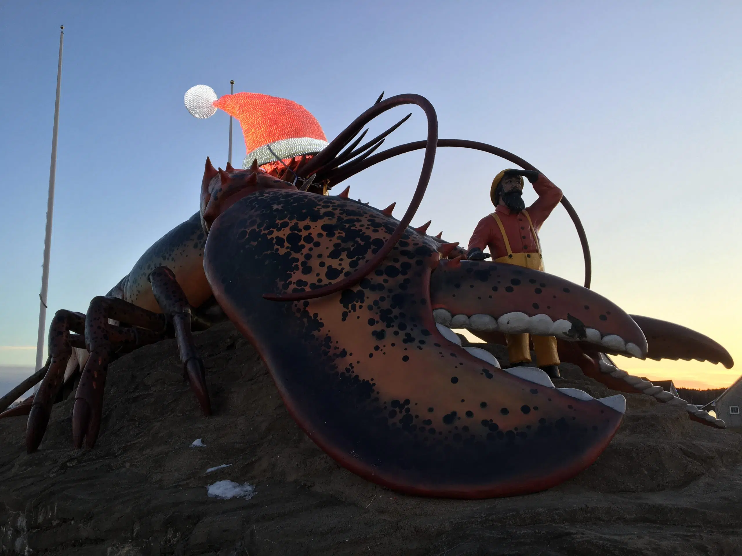 Shediac's Giant Lobster Gets Into The Festive Spirit