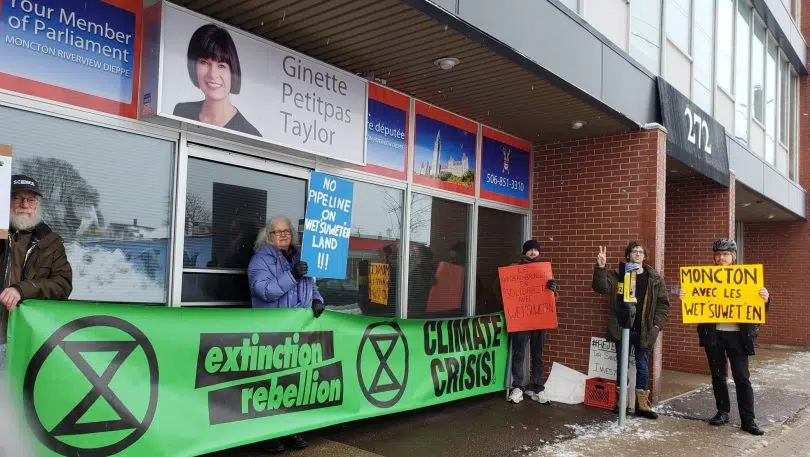 Moncton Environmentalists Protest Gas Pipeline In B.C., Oil Sands Mine In Alberta