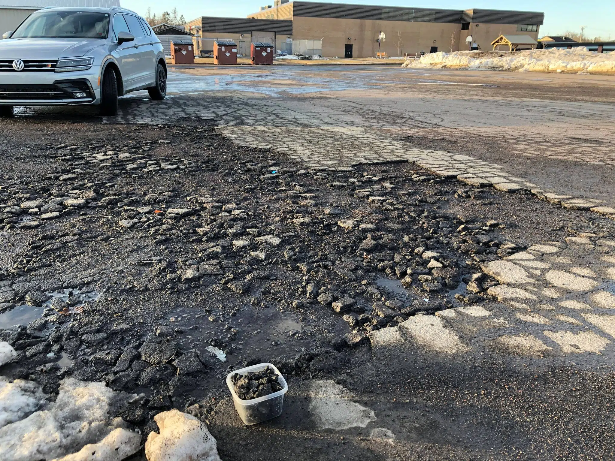 Parent Discouraged Over State Of School Parking Lot