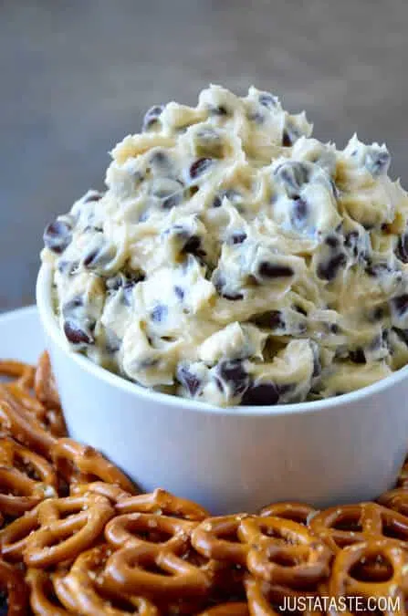Staff potluck today and Gen brought Chocolate Chip Cookie Dough Dip