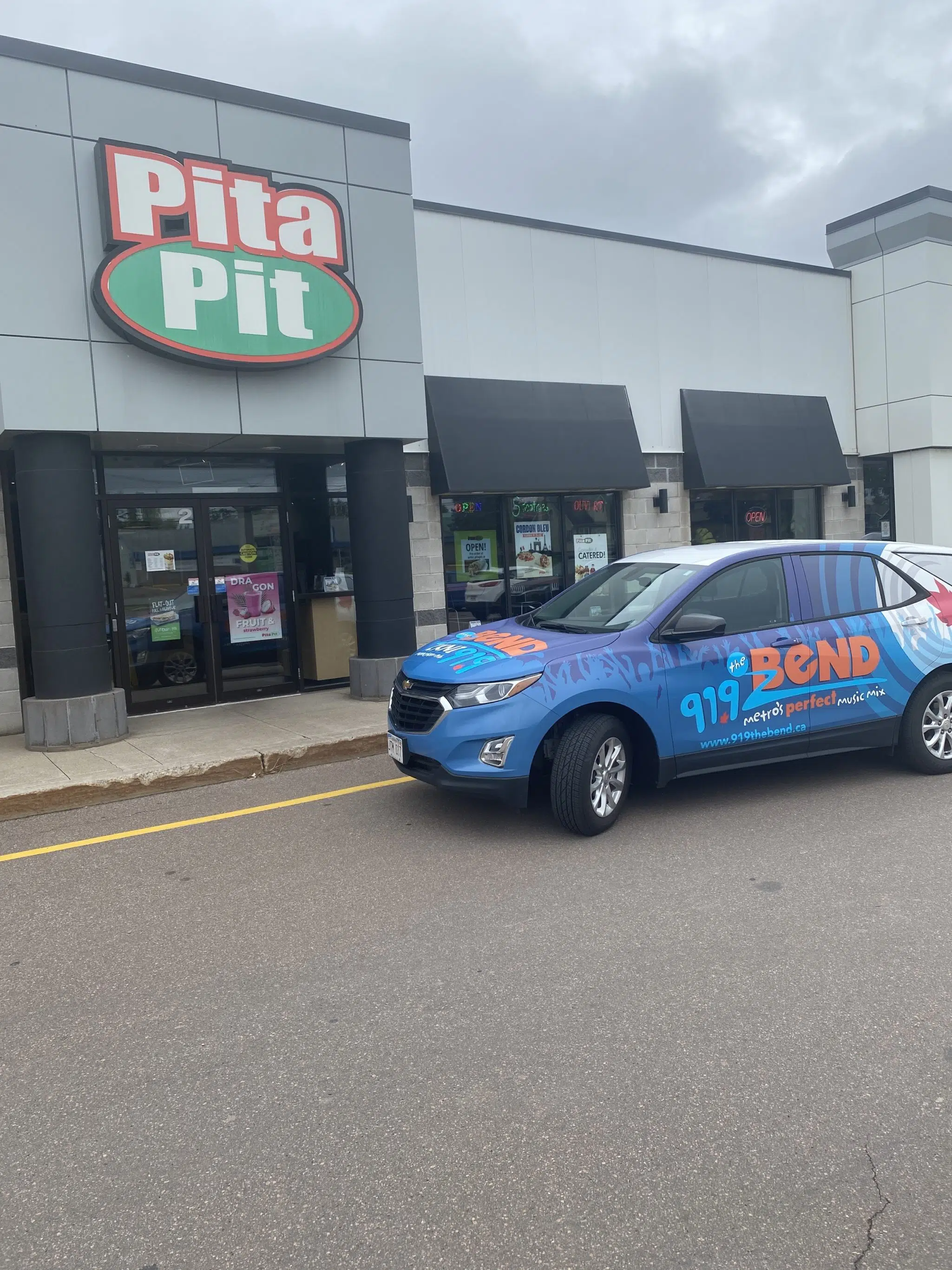 Pita pit Metro eats text pita pit and WIN