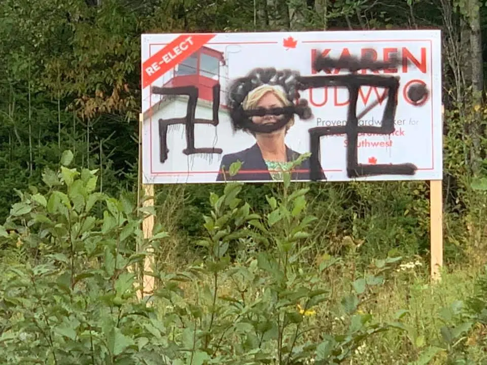 Liberal Candidate's Signs Vandalized