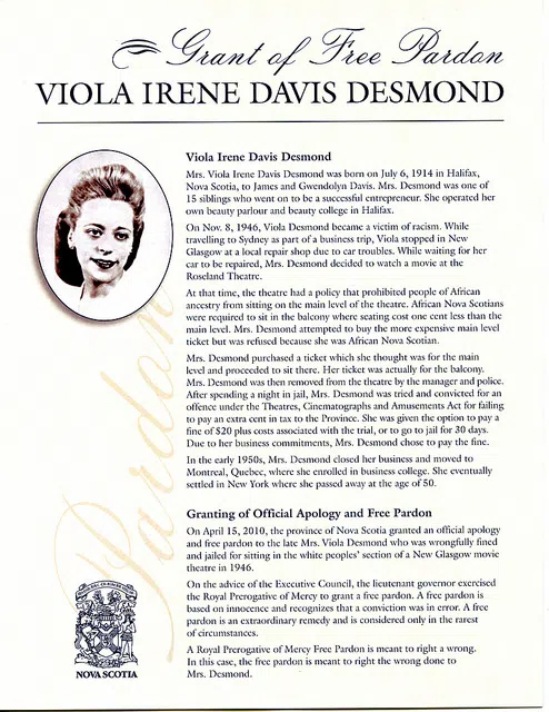 Human Rights Icon Viola Desmond First Canadian Woman Selected For $10 Bill