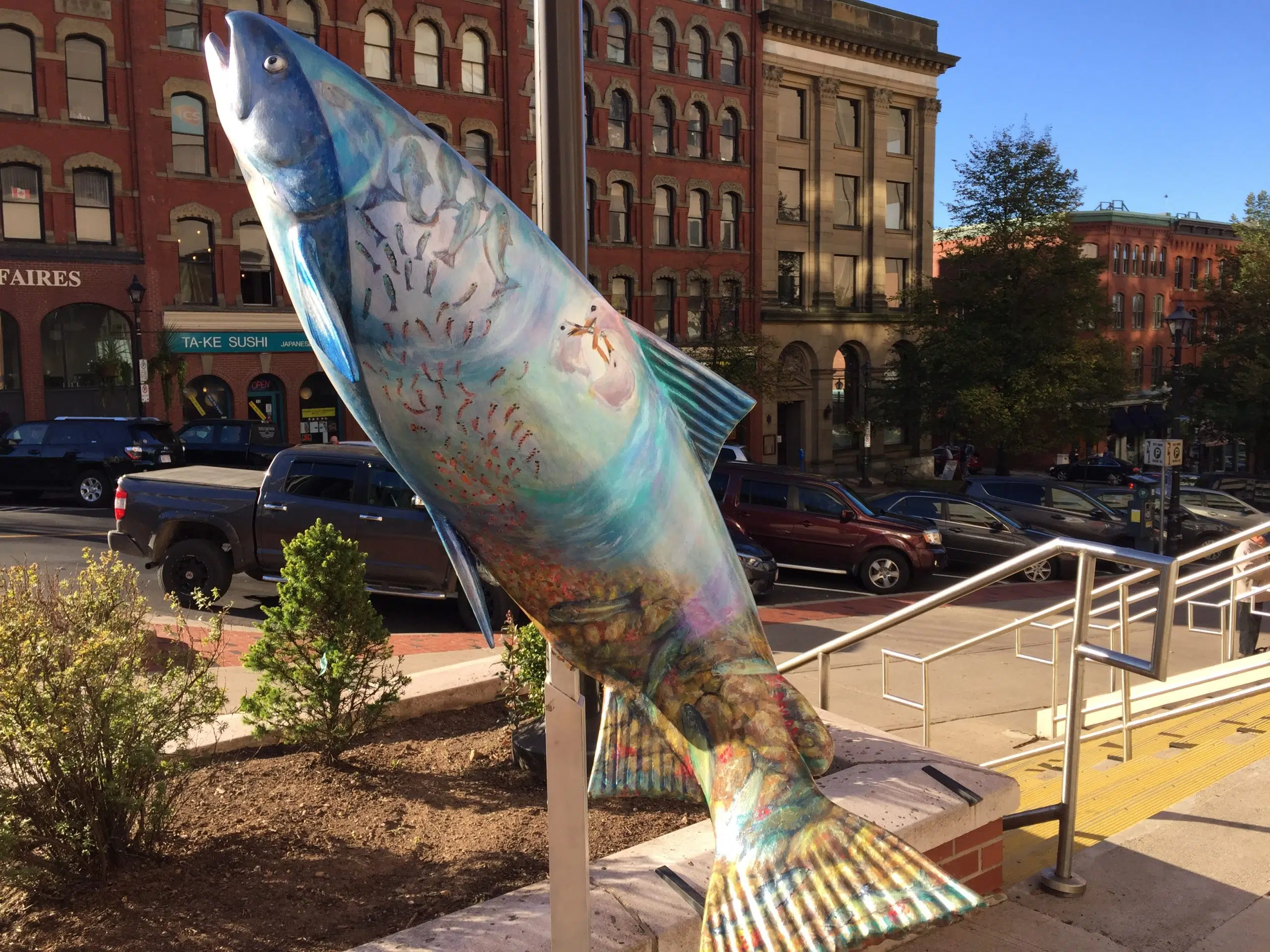 Tour A Variety Of Salmon Sculptures in Saint John