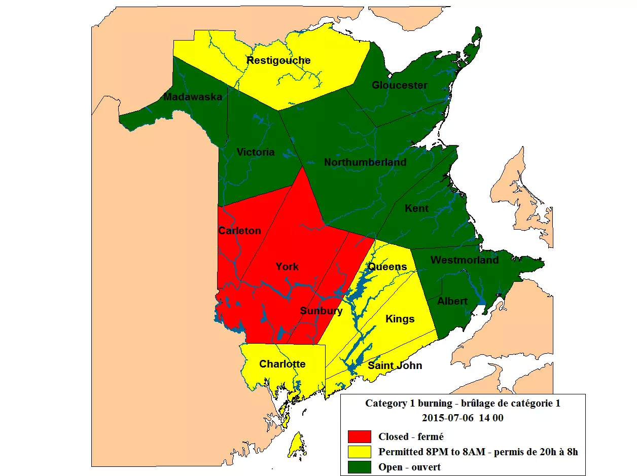 Fire Ban Lifted In Much Of New Brunswick