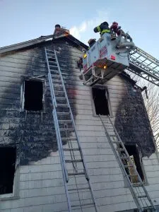 House Heavily Damaged By Fire