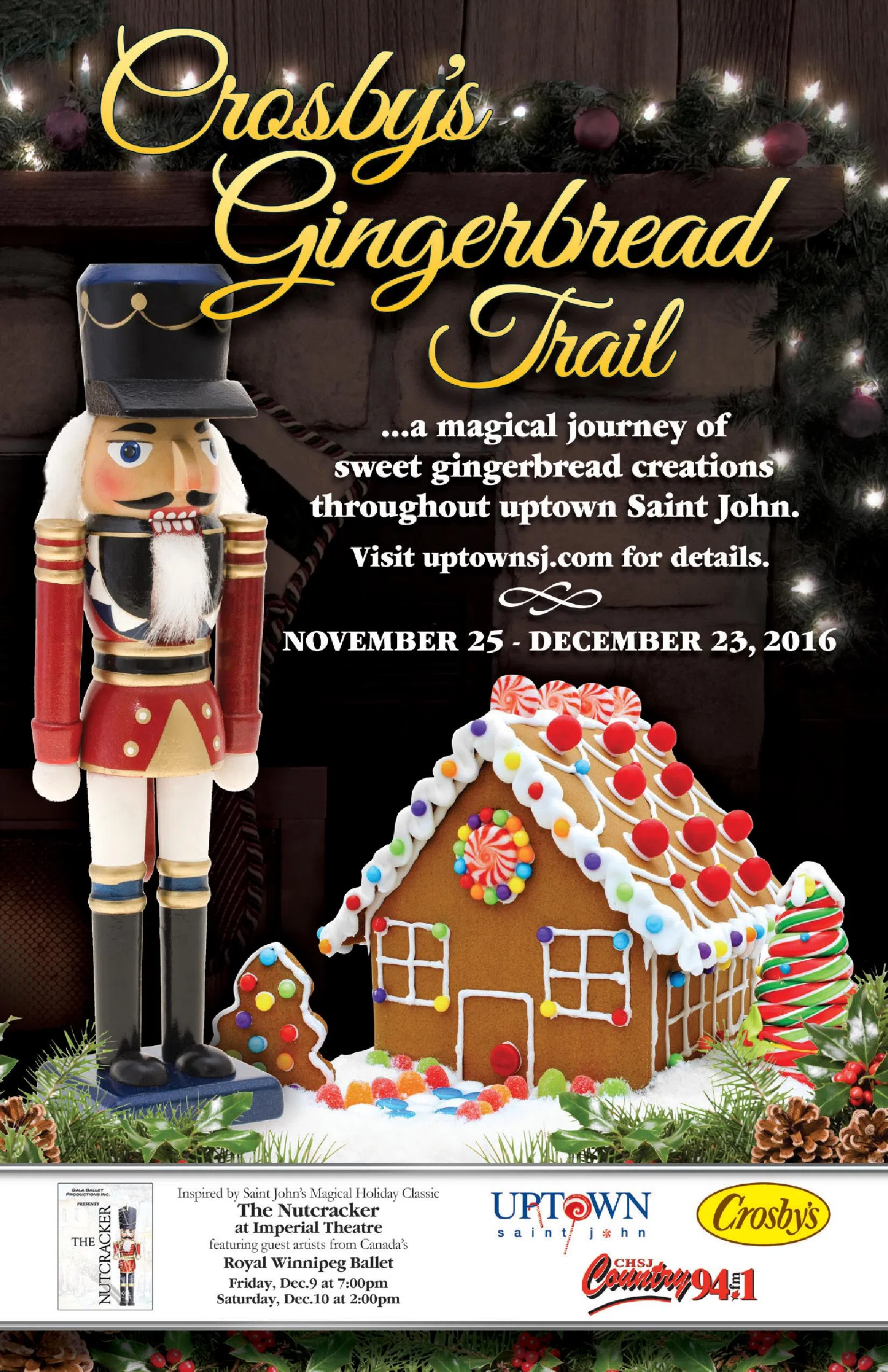 The 5th Annual Crosby's Gingerbread Trail Opens Tomorrow