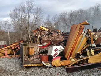 Pizza Delight Building In Hampton Taken Down