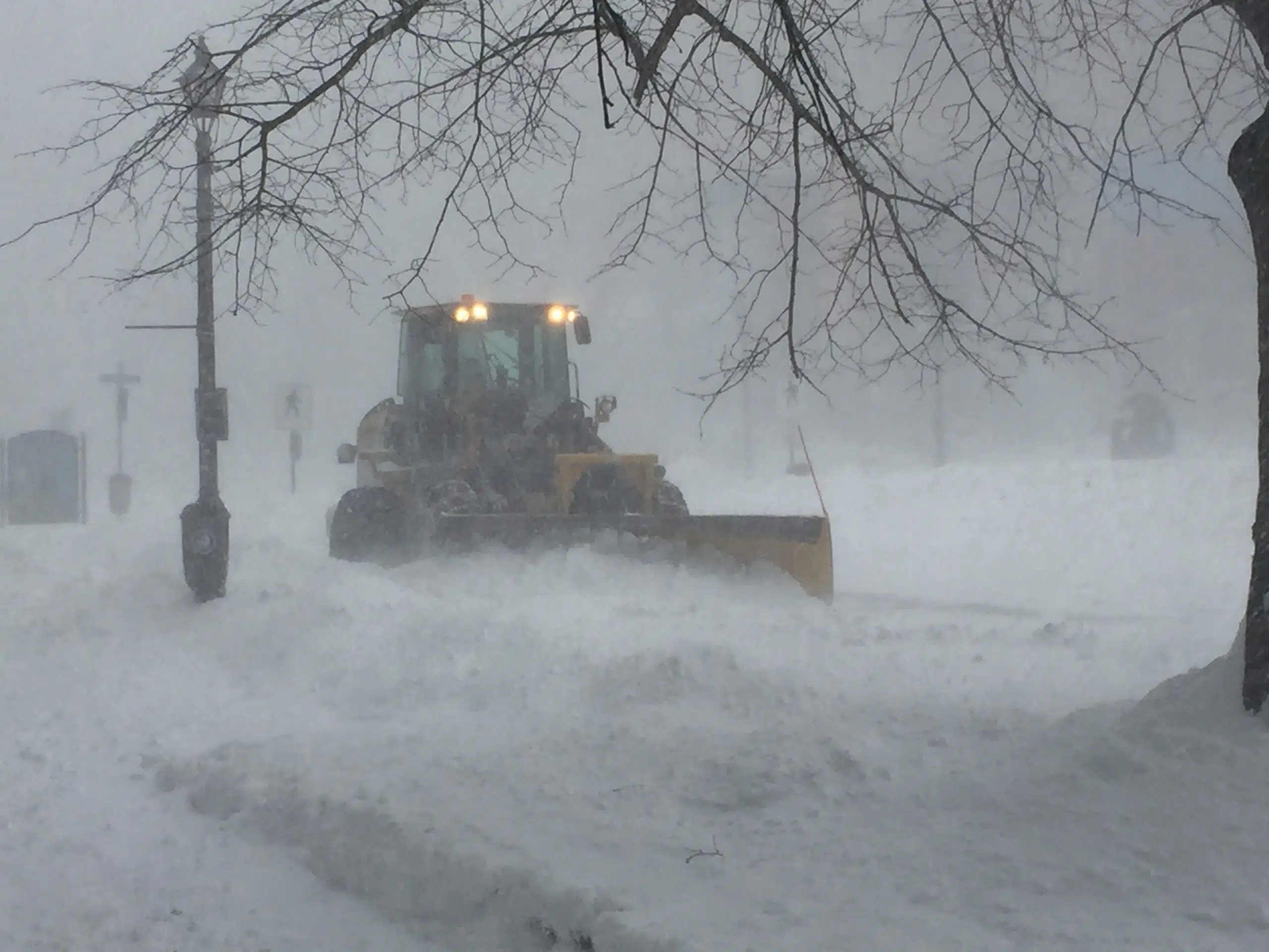 Snow Removal On One Mile Overpass