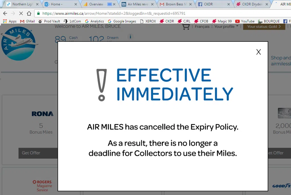 Air Miles Cancels Plan to Cancel Reward Miles