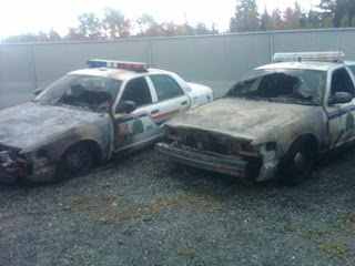 RCMP Cars Torched in Oromocto