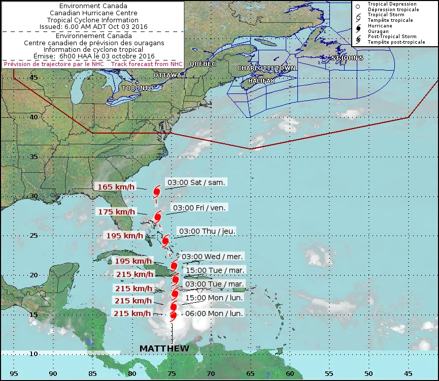 Hurricane Matthew Could Hit The Maritimes Over Thanksgiving