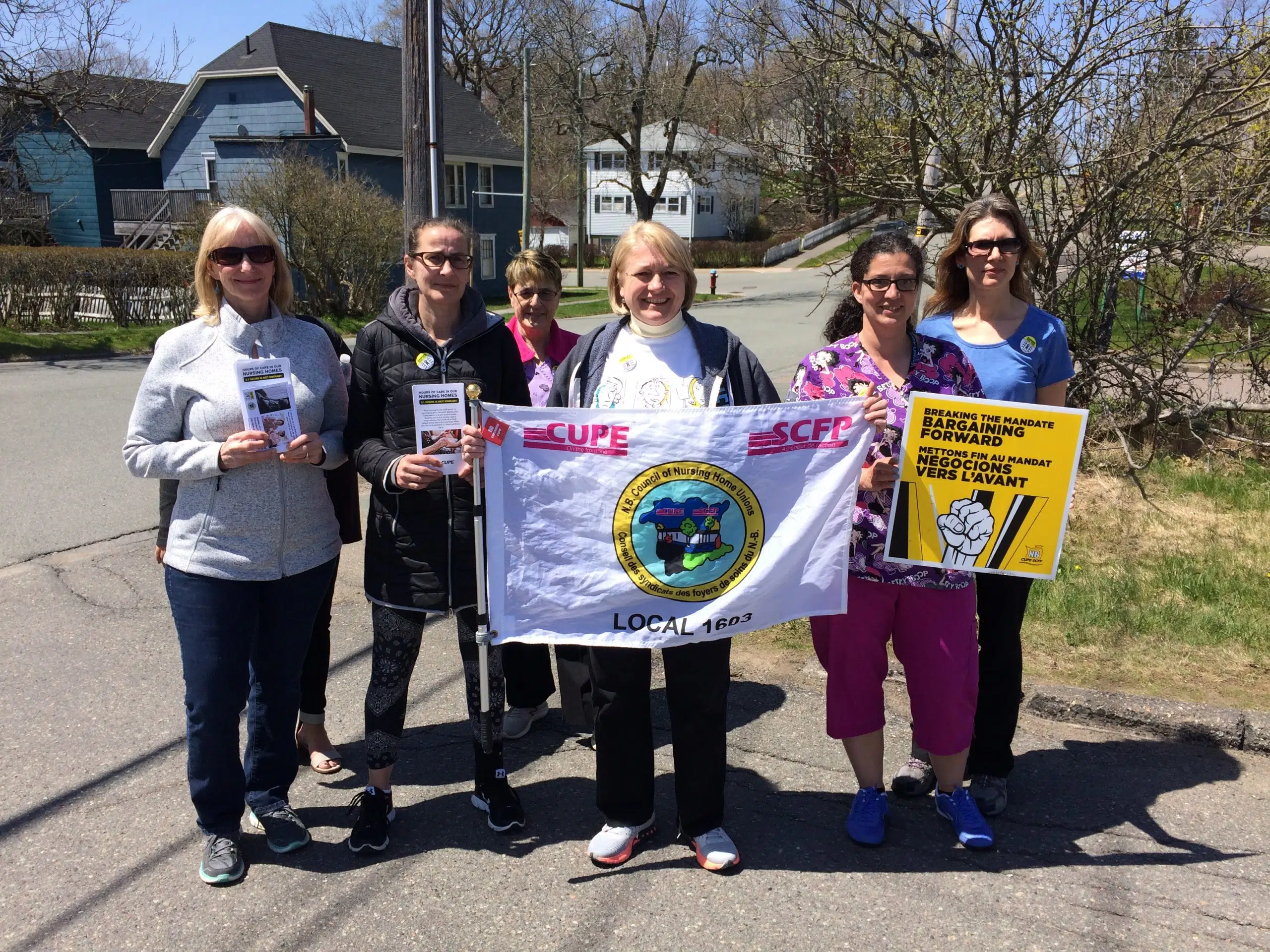 Nursing Home Workers Hold Information Picket On Mother's Day