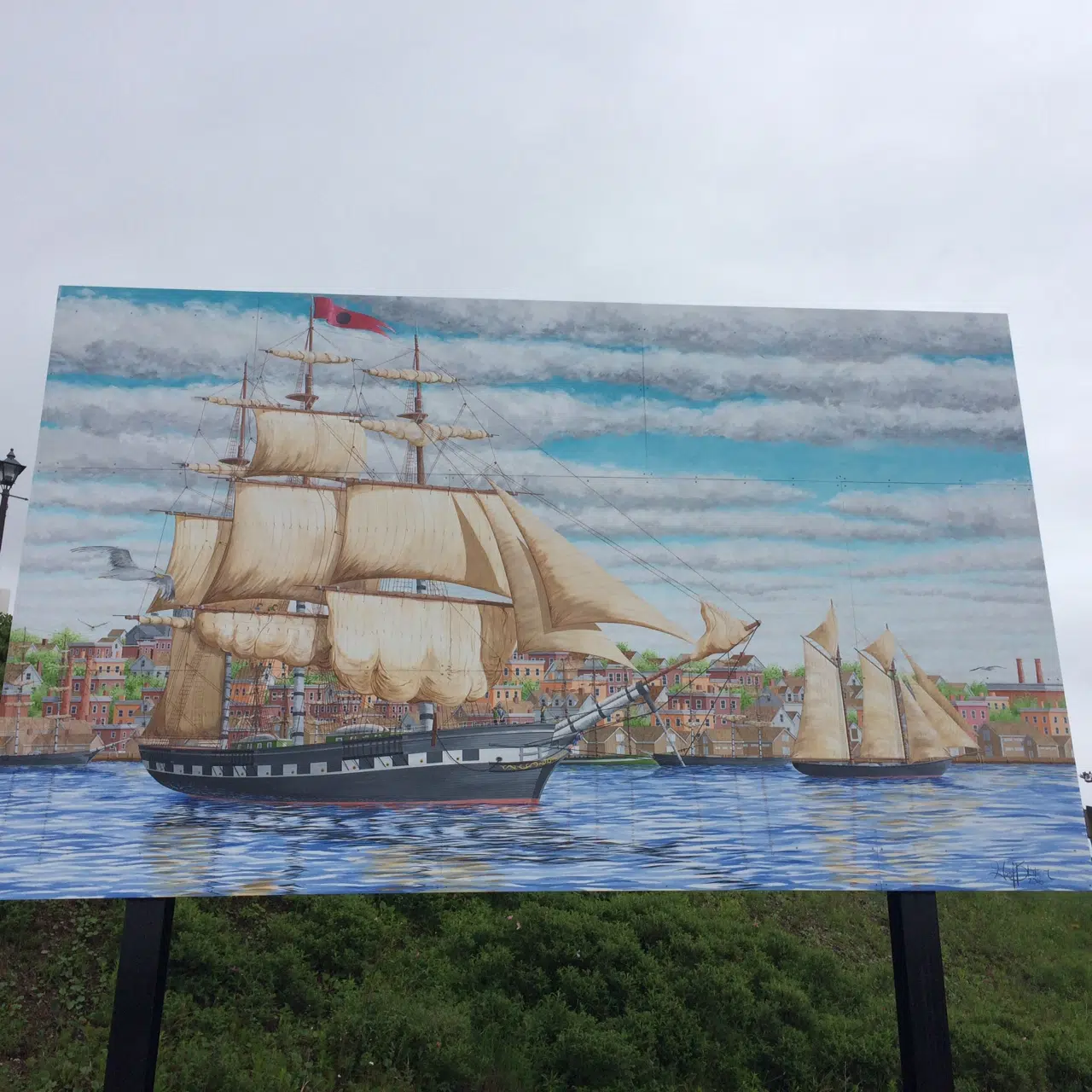 Mural Depicting Marco Polo and Saint John Before Great Fire Unveiled On Water Street