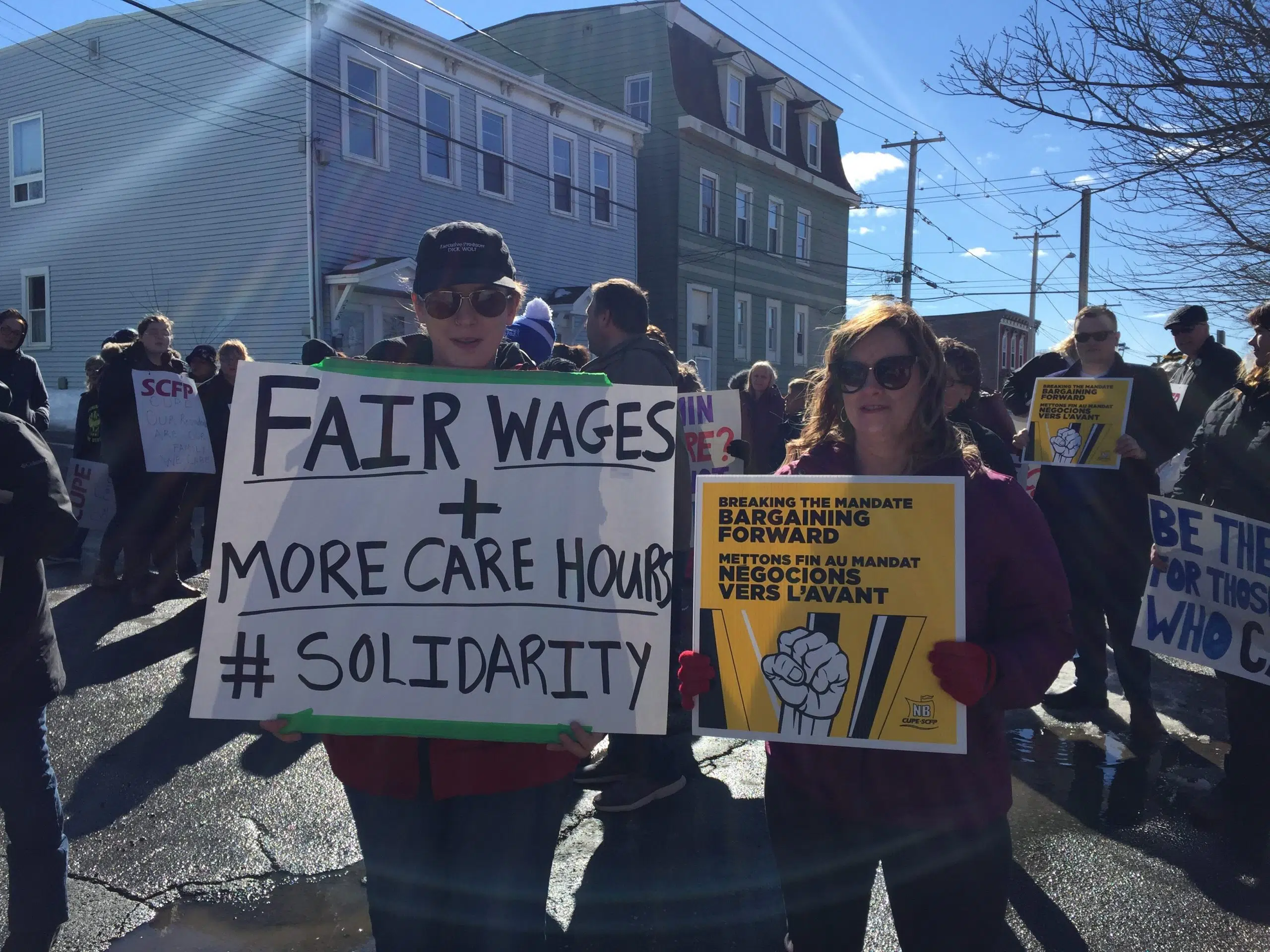 Nursing Home Worker Set Up Information Pickets