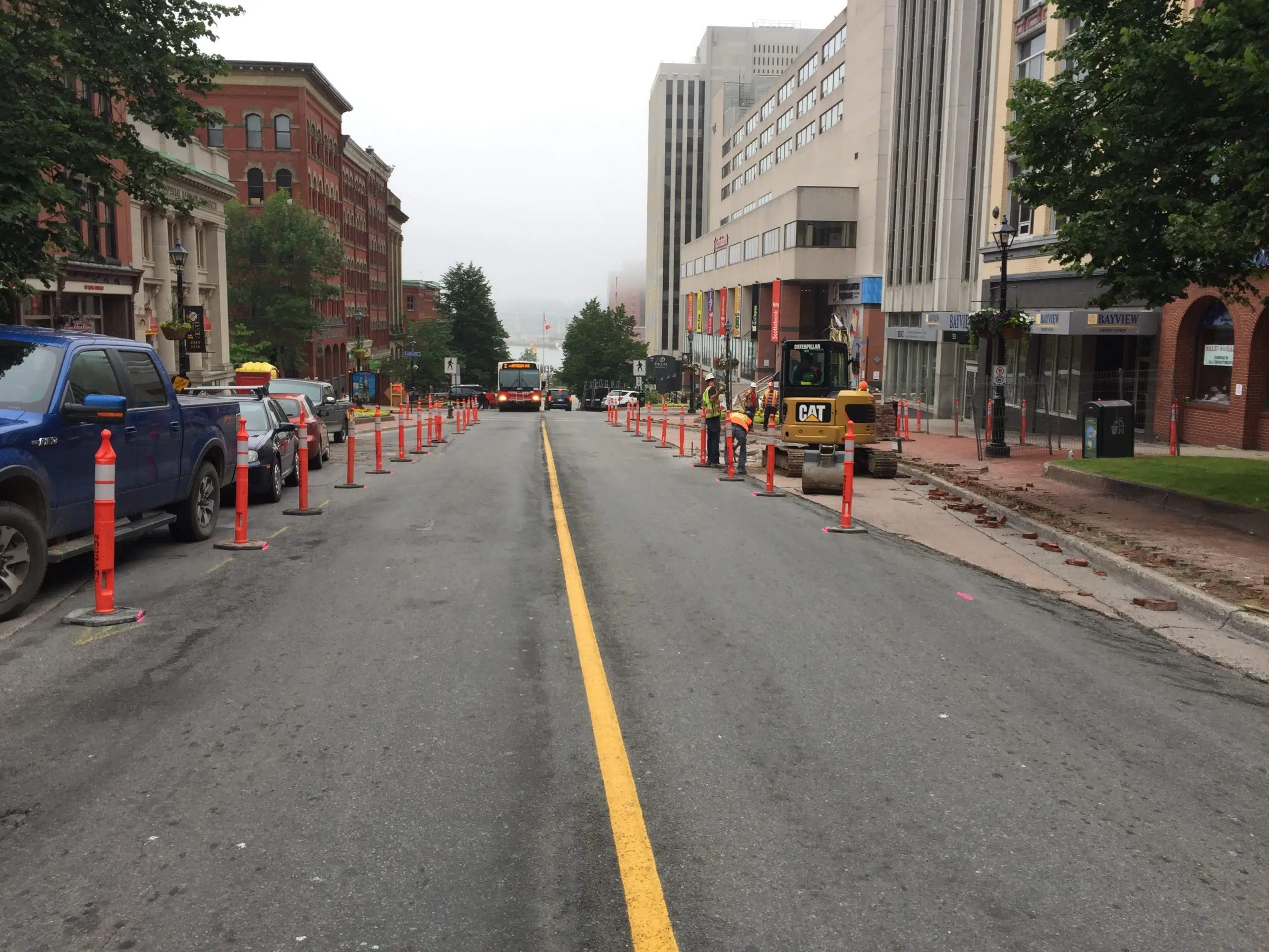  Street Line Painting Begins In Uptown Core 