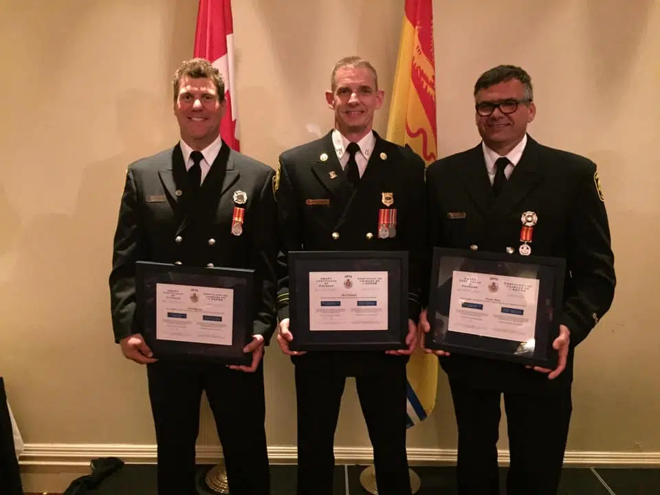 A Special Honour For Three Saint John Firefighters