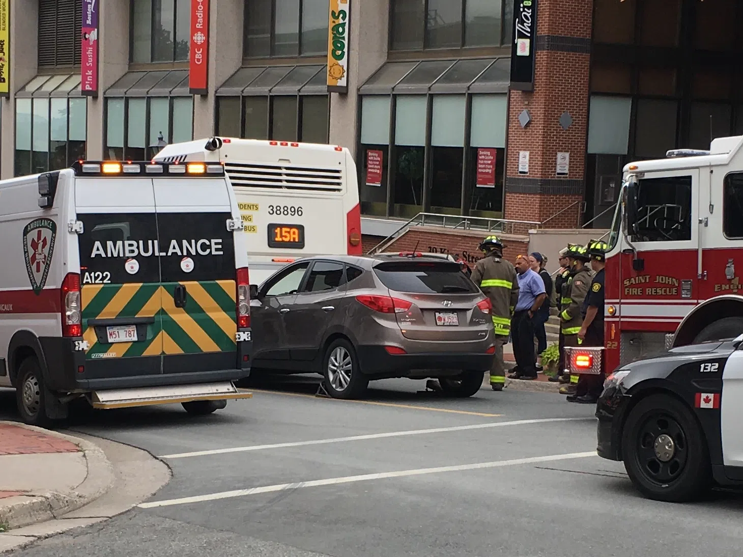 SUV Rear-Ends Transit Bus Uptown