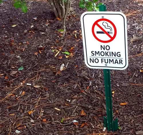 Discarded Smoking Materials And Mulch Don't Mix