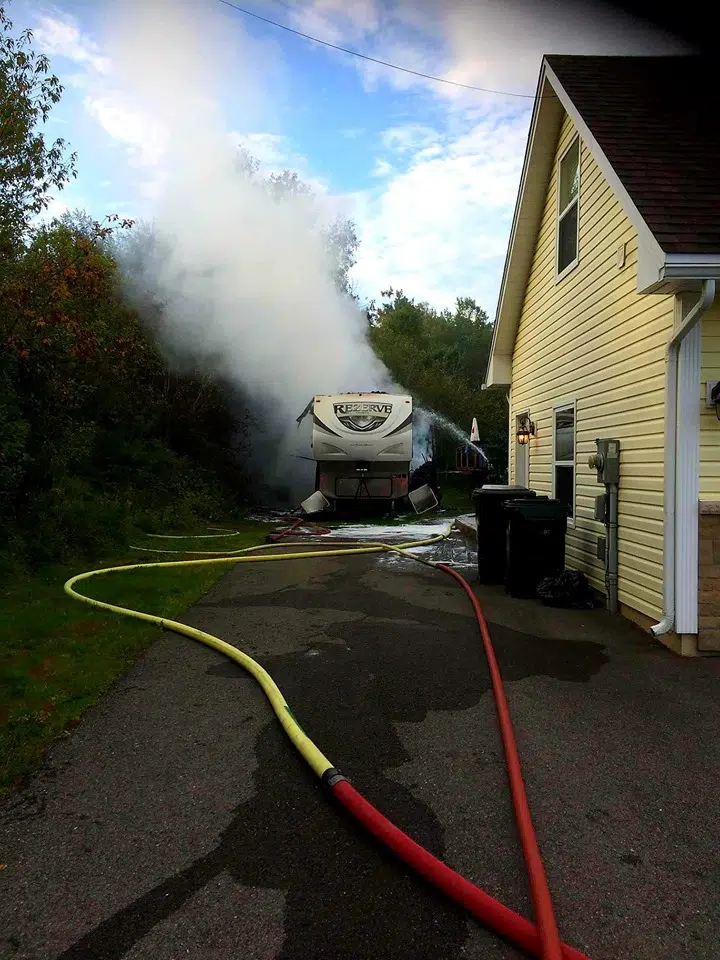 Fifth-Wheel Trailer Fire In Hampton