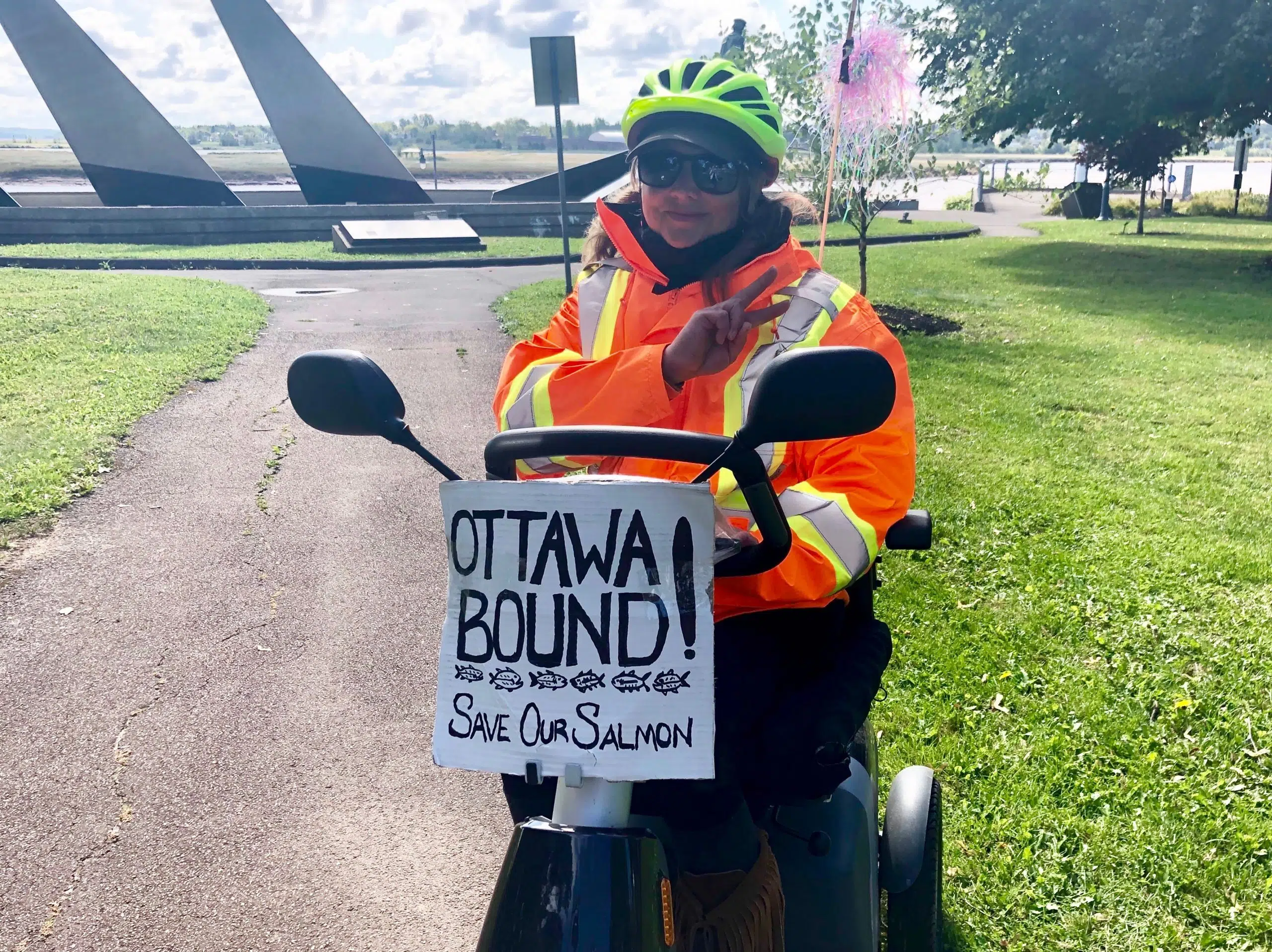 N.S. Woman Rides Scooter To Ottawa To 'Save Our Salmon'
