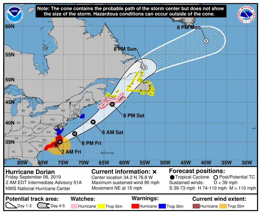 Hurricane Dorian To Have Biggest Impact In NS