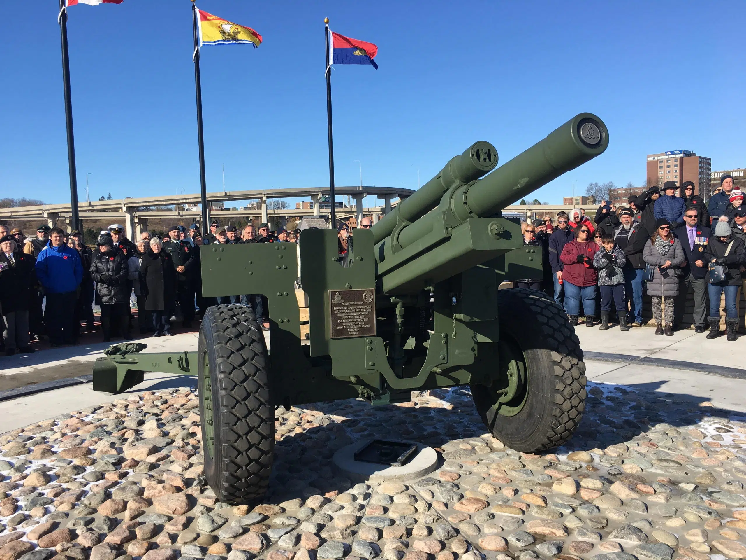 Hundreds Gather For Unveiling Of New Military Monument