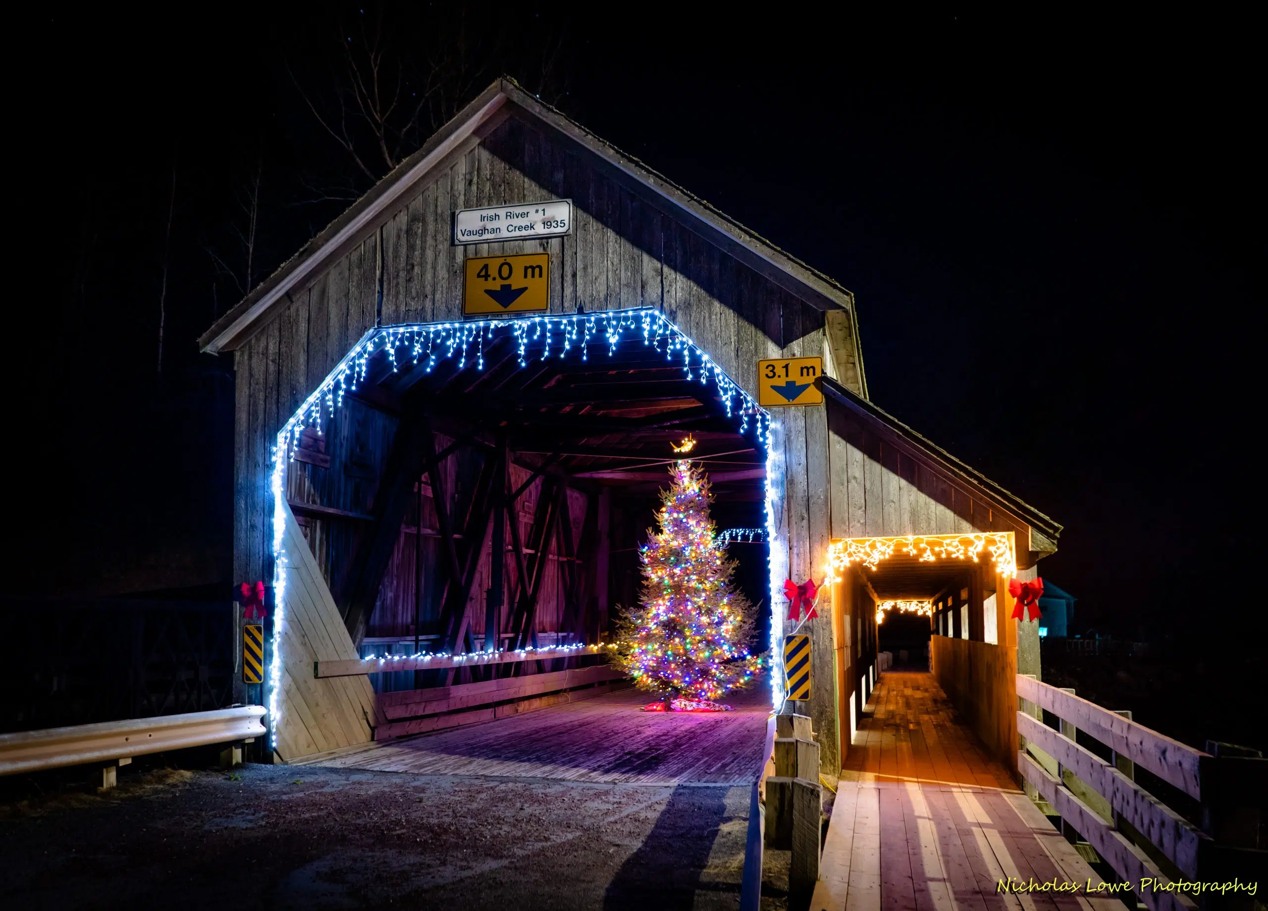 Covered Bridge Now Home To Christmas Tree